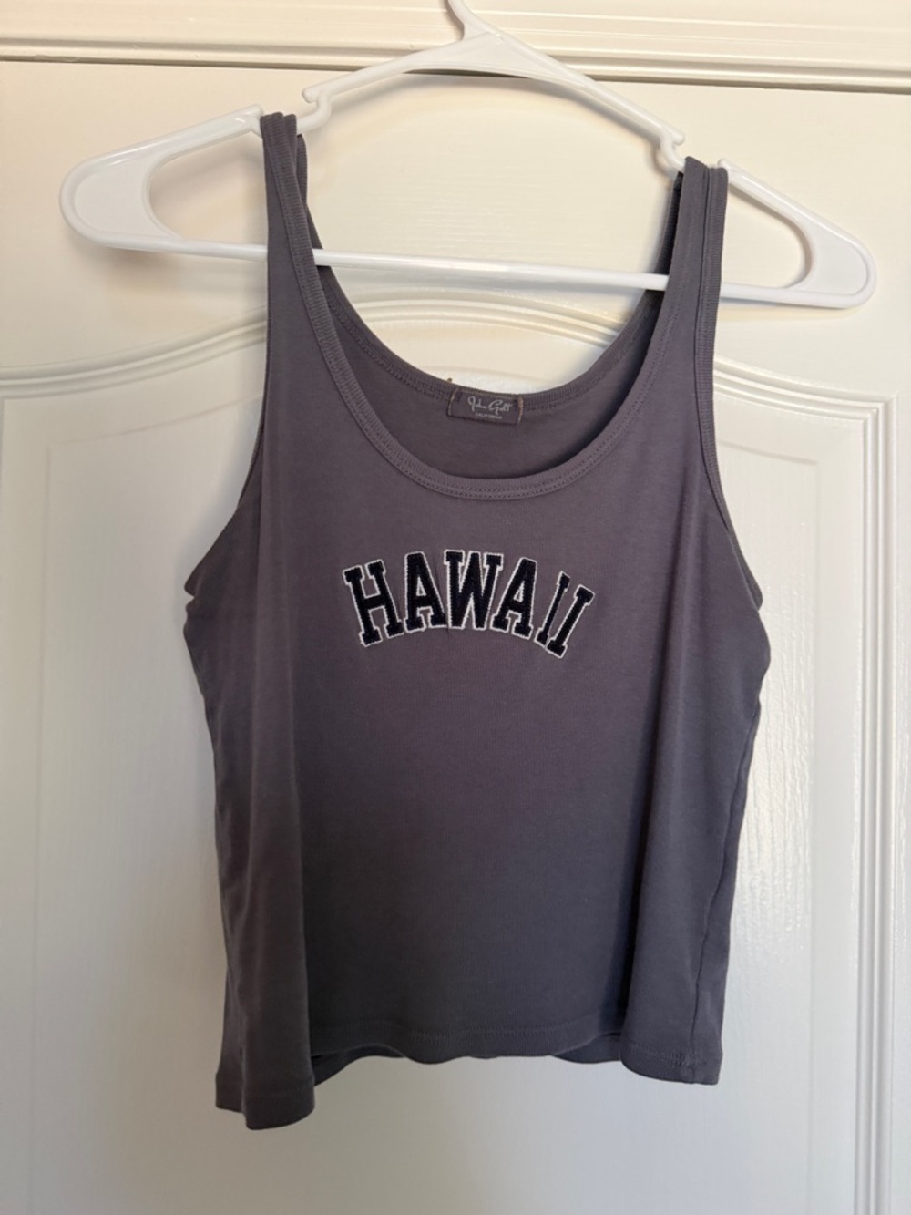 Brandy Melville Charcoal 'Hawaii' Graphic Tank